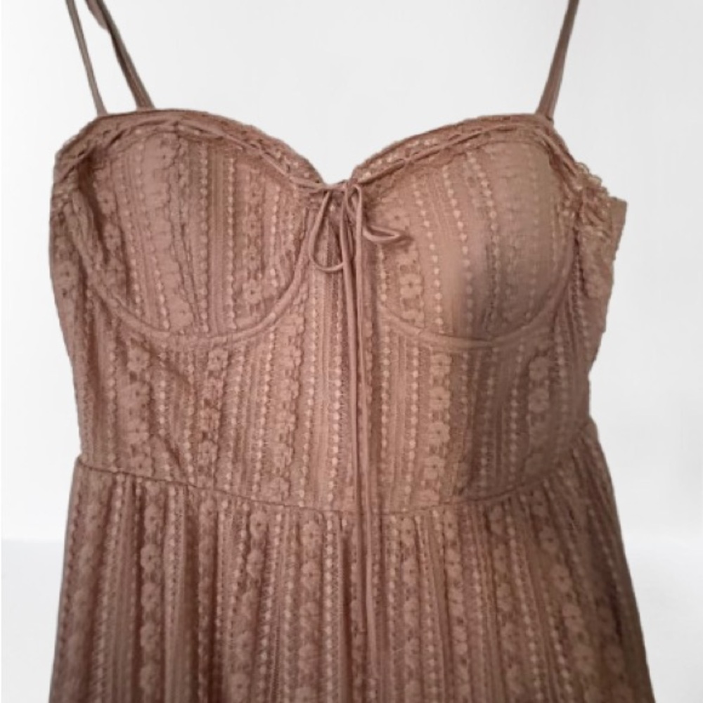 Rue21 Strapless Lace Brown Dress